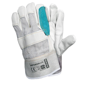 R  rękawice     wzmacniane skórą zielone