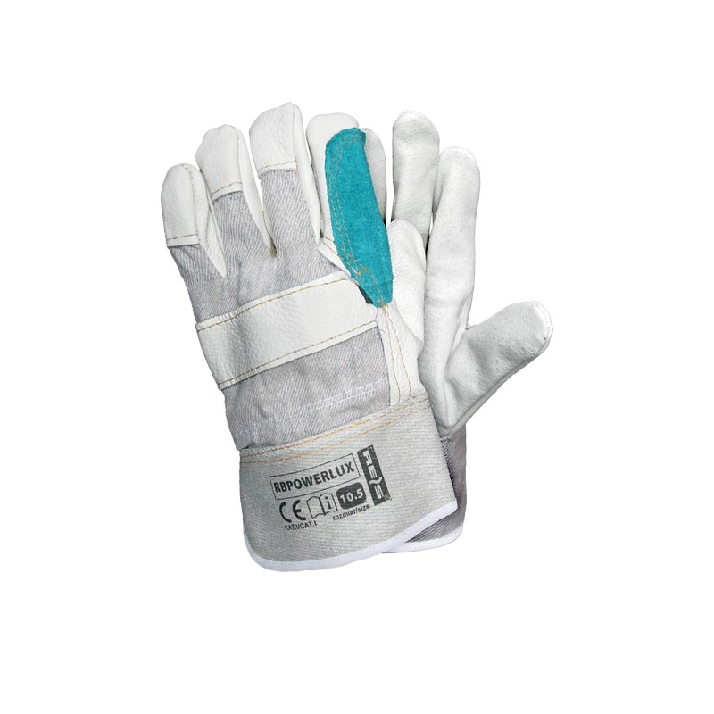 R  rękawice     wzmacniane skórą zielone