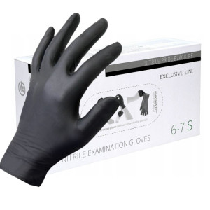 R  rękawice   NITRYLOWE czarne 