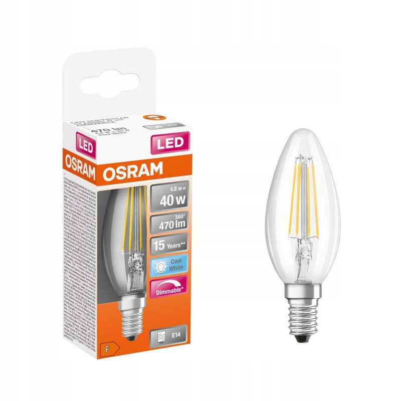 Żarówka LED E14 OSRAM 40W cool white