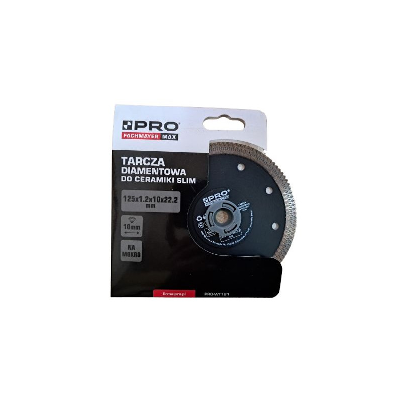 TARCZA DIAMENTOWA  125 x1,2x10,22,2mm  Slim PRO