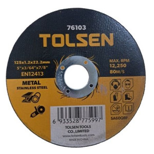 Tarcza    do przecinania stali    125x1,2   TOLSEN