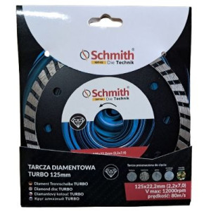 TARCZA DIAMENTOWA  125mm  Turbo SCHMITH