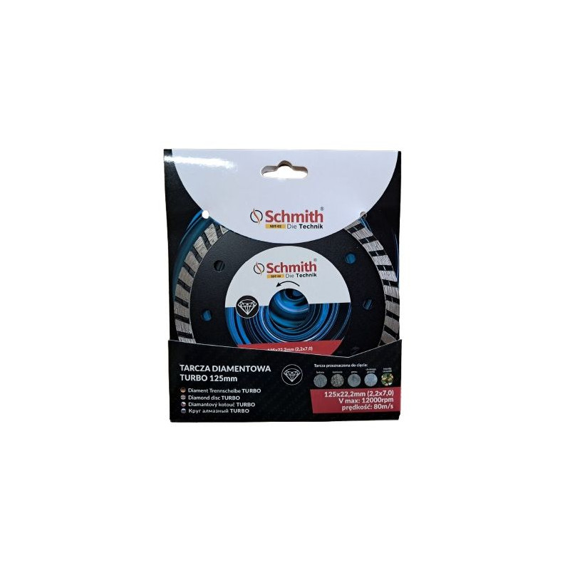 TARCZA DIAMENTOWA  125mm  Turbo SCHMITH