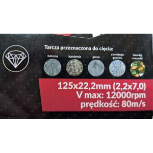 TARCZA DIAMENTOWA  125mm  Turbo SCHMITH
