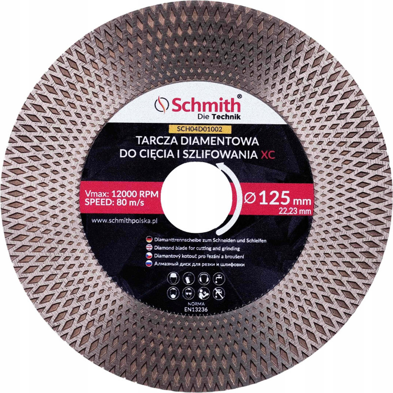 Tarcza diamentowa 125x22,23x1,6 25mm XC