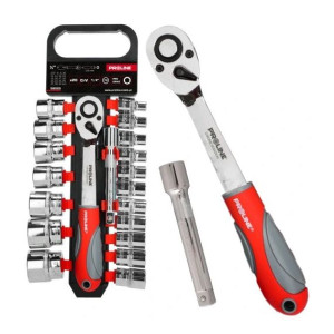 ZESTAW NASADEK 1/2 20 SZT. PLUS GRZECHOTKA PROLINE