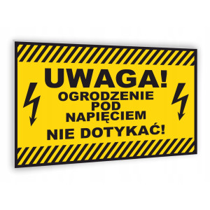 Tablica ostrzegawcza Uwaga Ogrodzenie Elektryczne