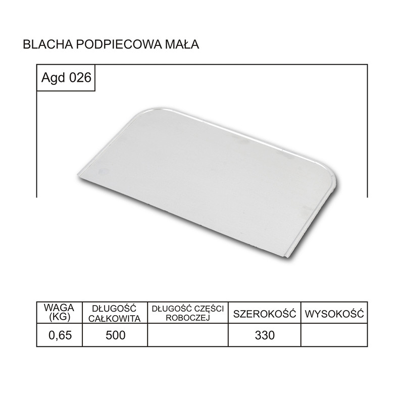 Blacha MONTAŻOWA DO STN-80 BMN-80