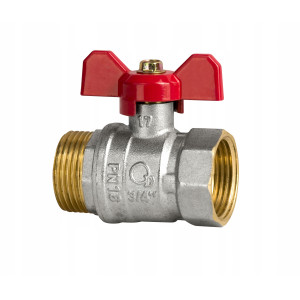 Zawór kulowy  1/2 GW/GZ motyl MAGAZYN