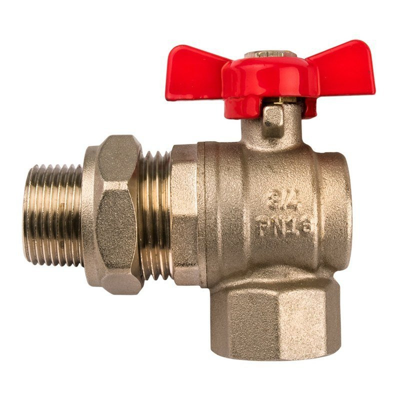 Zawór kulowy ze śrubunkiem 1'' kątowy MAGAZYN