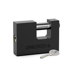 Kłódka żeliwna   60mm nikiel  hartowana