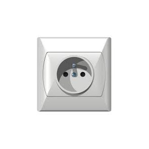 Gniazdko pojedyńcze z uziemieniem Akcent