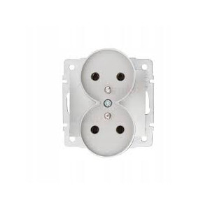 Gniazdko podwójne z uziemieniem KARLIK 
