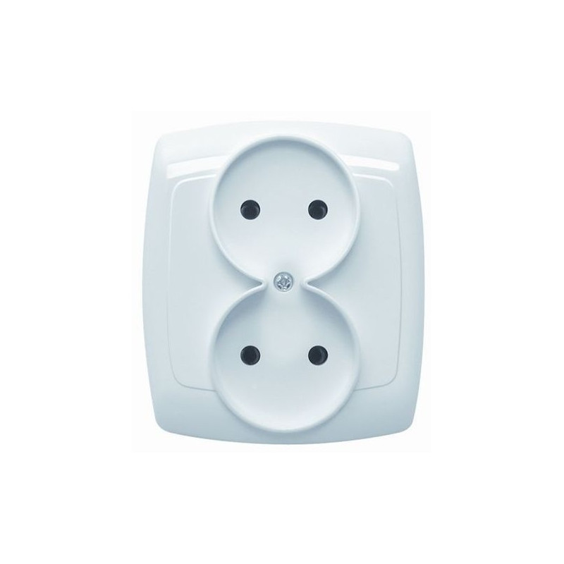 Gniazdko podwójne bez uziemienia BINGO