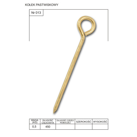 Palik pastwiskowy metalowy   "kołek"