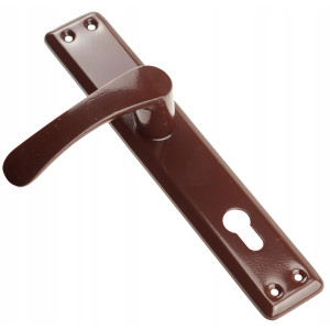 Klamka bramowa 90 wkład brąz.