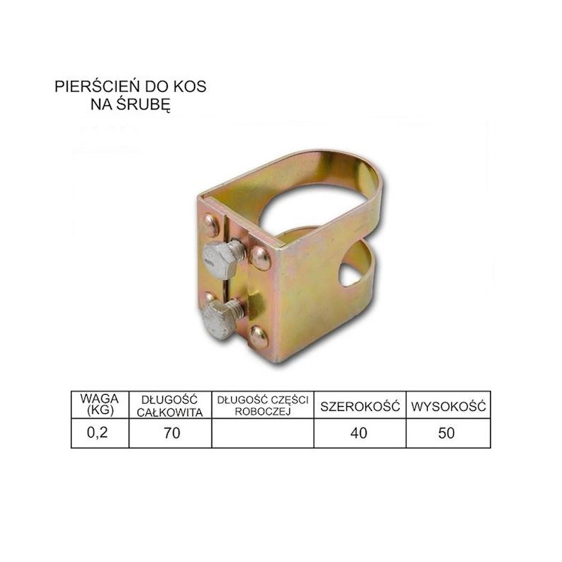 Pierścień do kosy skręcany