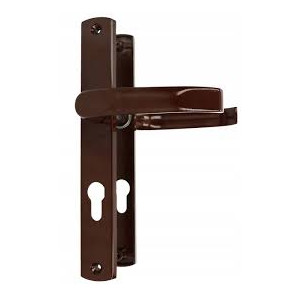 Klamka do drzwi  z szyldem 72 wkład brąz