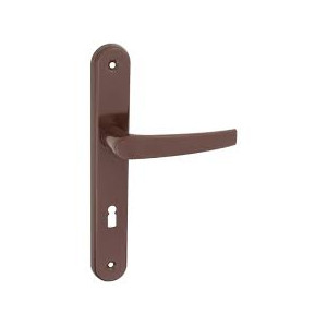 Klamka do drzwi  z szyldem 72 klucz brąz