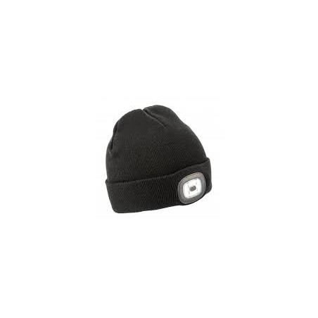 Czapka akrylowa czarn. z oświetl. CZARNA