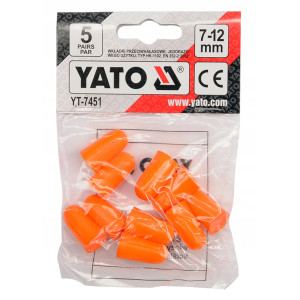 Zatyczki do uszu piankowe 5 parYATO