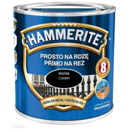 Emalia HAMMERITE czarny połysk  0.25l