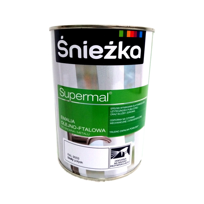 Emalia ft.Supermal Śnieżka 0,8L  biały F100  mat