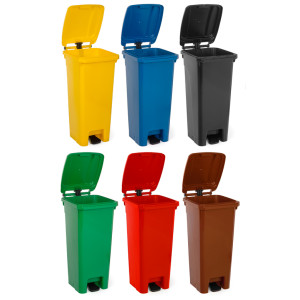 Kosz pojemnik na śmieci 240 L brązowy