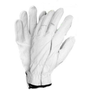 R  rękawice    robocze  biała skóra ocieplane