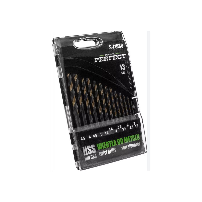 Wiertło  do metalu komplet 13el. Perfect