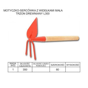 Haczka serce-widełki Opr.L- 300