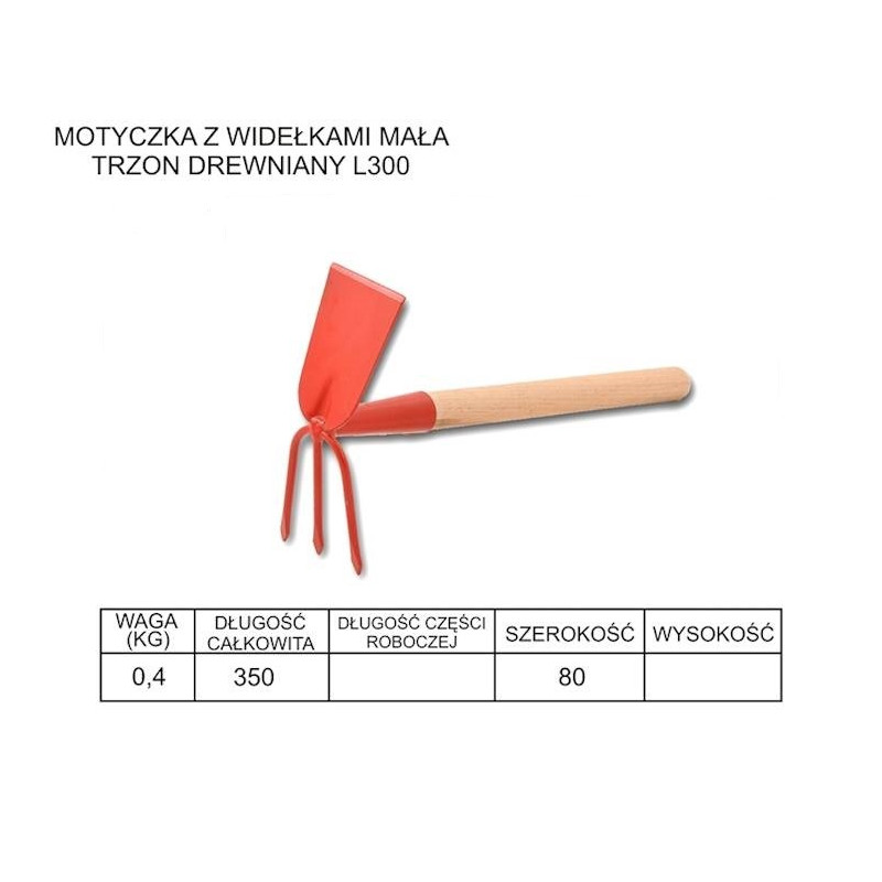 Haczka moty-widełki  Opr.L- 300