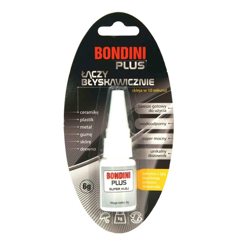 Klej  błyskawiczny BONDINI PLUS 6g