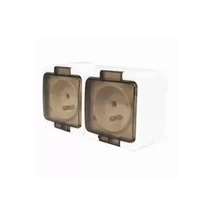 Gniazdo n/t 1x2P + Z klapka dymna SCHMITH