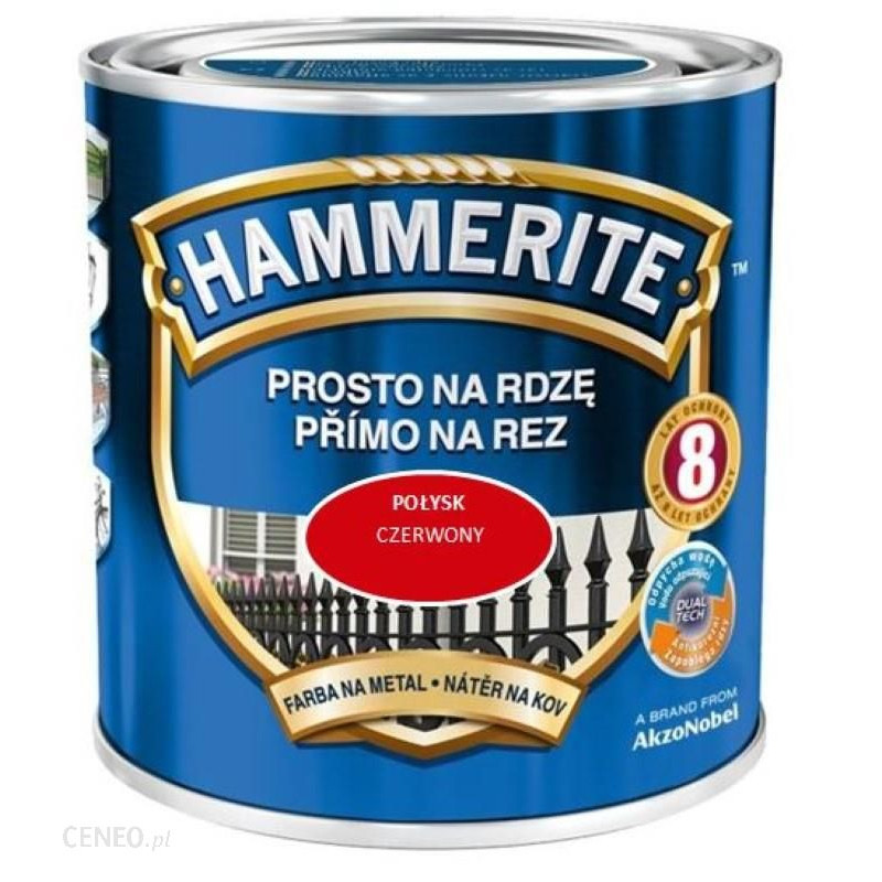Emalia HAMMERITE czerwony połyski  0.7l