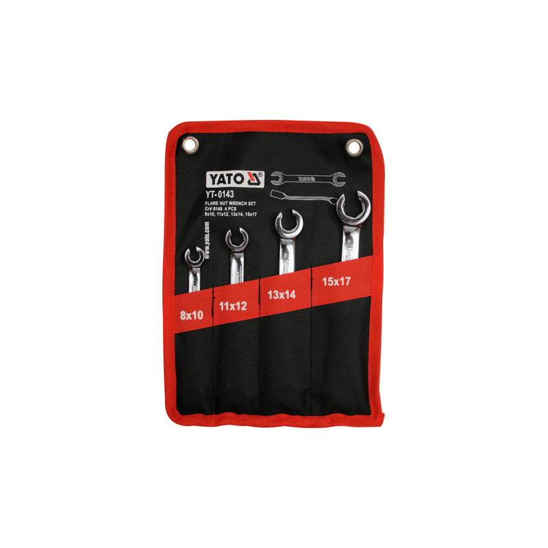 Klucze do przewodów hamulcowych 4szt.YATO