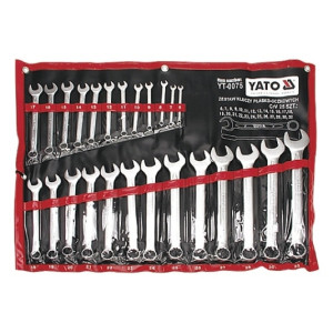 Klucze   płasko-oczkowe  6-32mm 25szt.  YATO