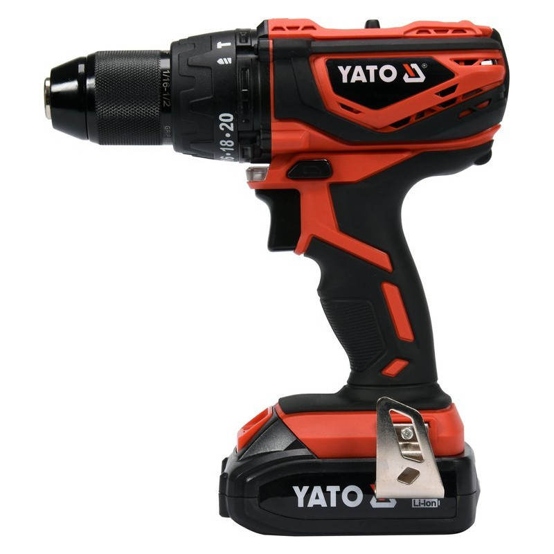 E Wiertarko-wkrętarka 18V bez/aku YATO Udar Mabuch