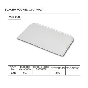 Blacha podpiecowa   mała