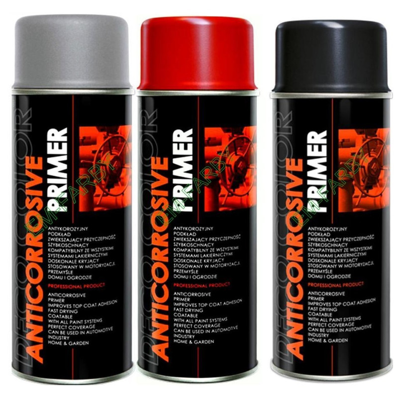 Emalia w sprayu uniwersalna   szary podkład