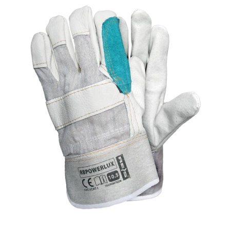 R rękawice wzmacniane skórą żółte