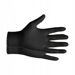 R rękawice NITRYLOWE czarne (8%)