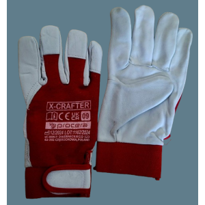 R rękawice kozia skórka 9 rzep Technik