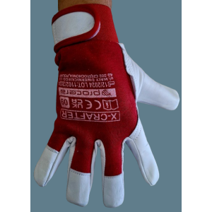 R rękawice kozia skórka 9 rzep Technik