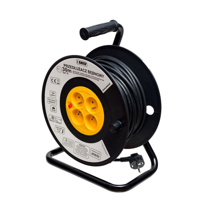 Przedłużacz budowlany bębnowy 3x2,5  20m