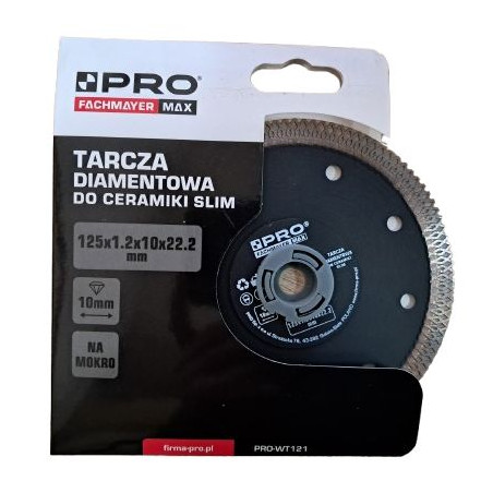 TARCZA DIAMENTOWA  125 x1,2x10,22,2mm  Slim PRO