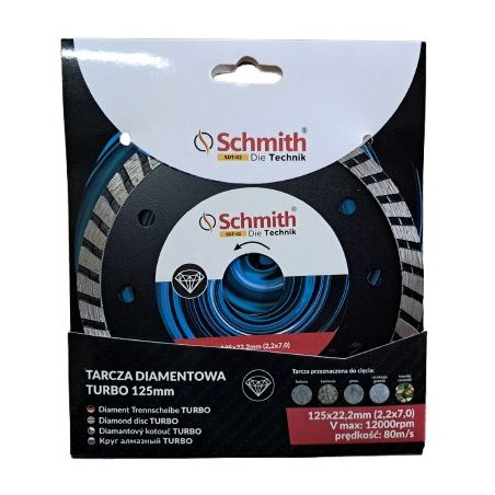 TARCZA DIAMENTOWA  125mm  Turbo SCHMITH