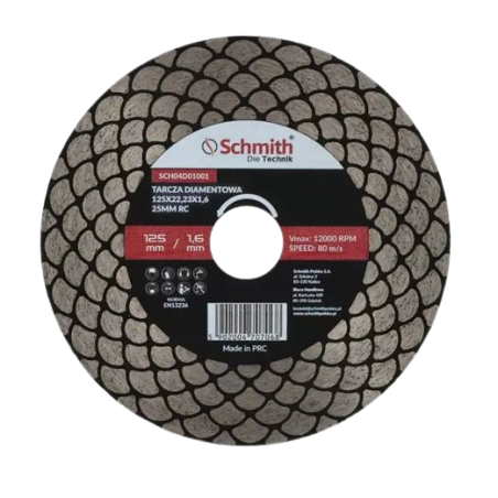 Tarcza diamentowa 125x22,23x1,6 25mm RC