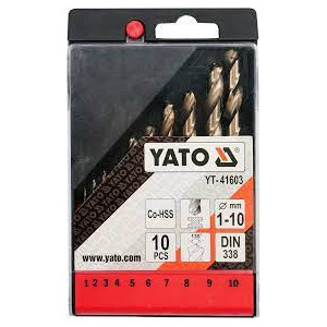Wiertło  do metalu komplet 1-10 mm  Yato Kobalt